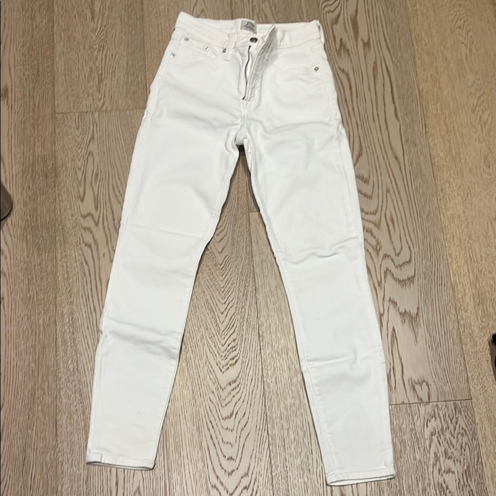 Jcrew White High-Waisted Jeans